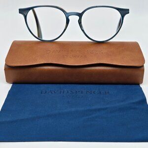 David Spencer Eyewear Gilbert Blue Tortoise Eyeglasses Frame w/ Case Japan 50mm